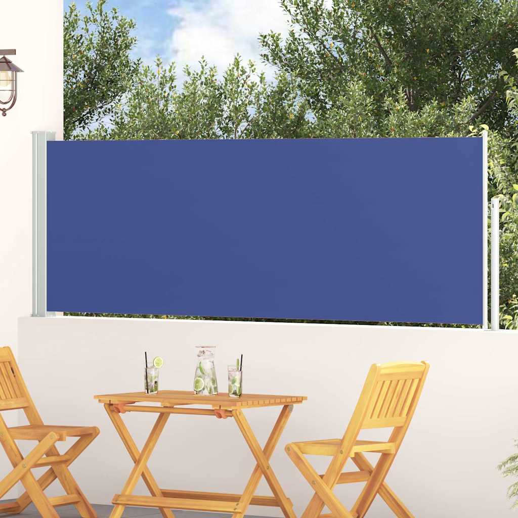 Vidaxl tuinscherm uittrekbaar 100x314 cm blauw