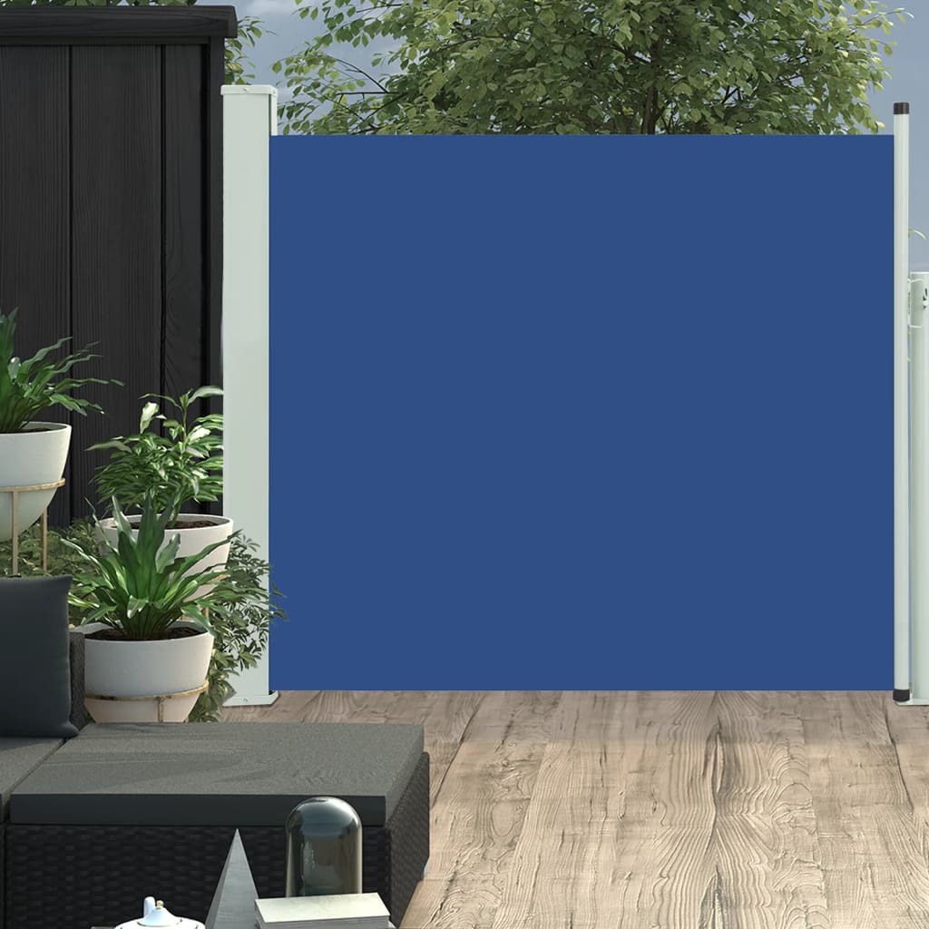 Vidaxl tuinscherm uittrekbaar 100x300 cm blauw