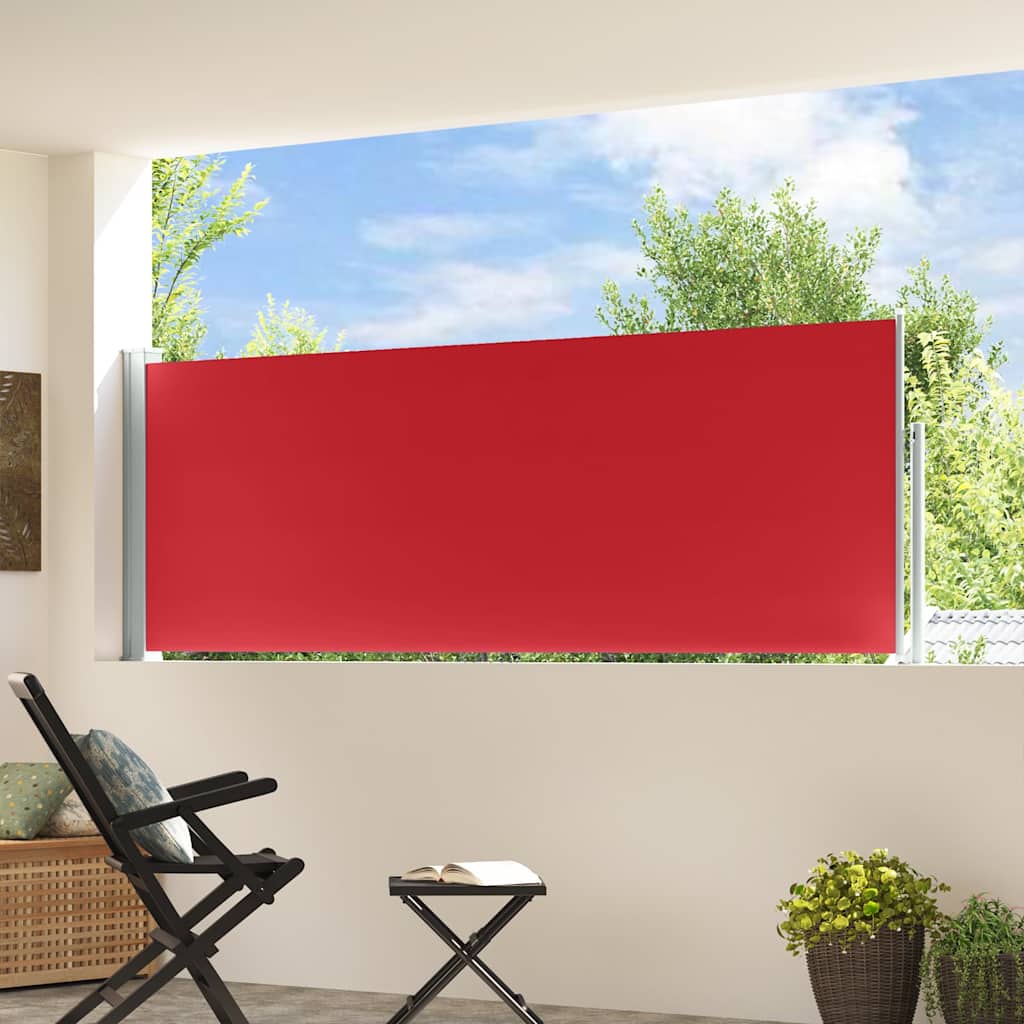 Vidaxl tuinscherm uittrekbaar 100x314 cm rood