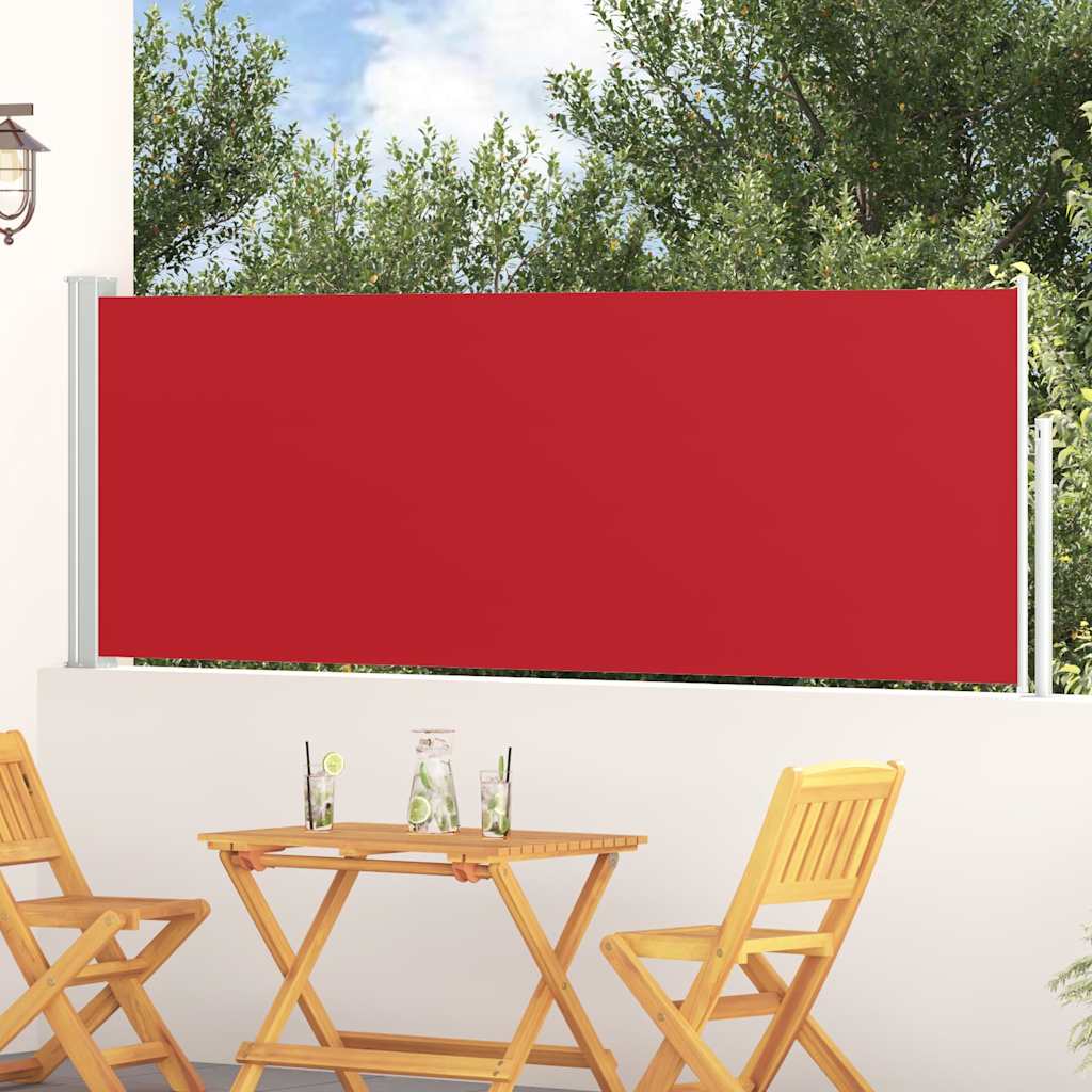 Vidaxl tuinscherm uittrekbaar 100x314 cm rood