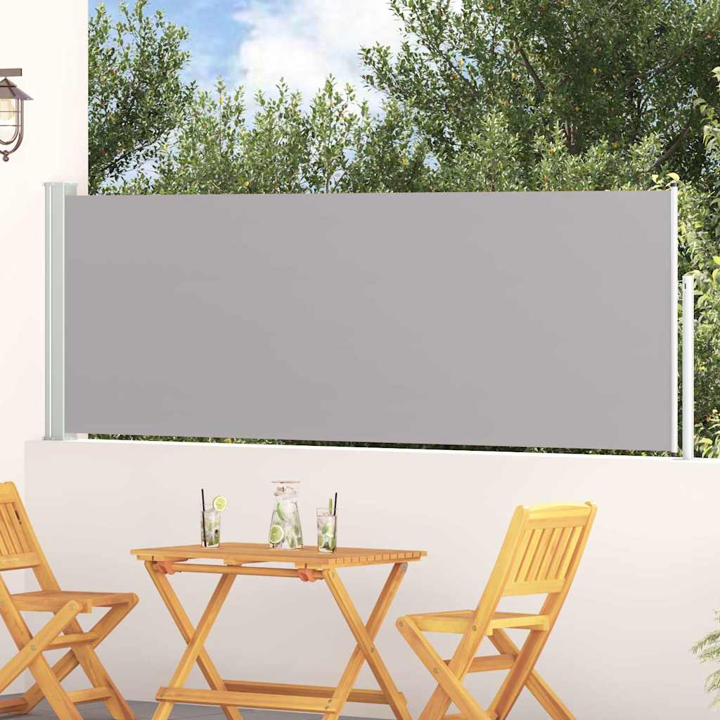 Vidaxl tuinscherm uittrekbaar 100x314 cm grijs