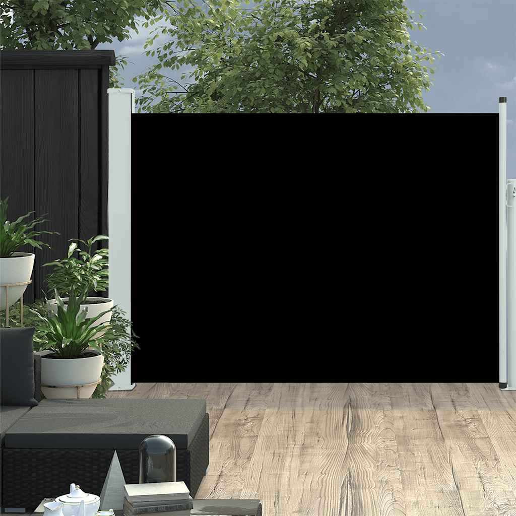 Vidaxl Garden Screen utvidbar 100x500 cm svart