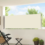 Vidaxl tuinscherm uittrekbaar 100x500 cm crème
