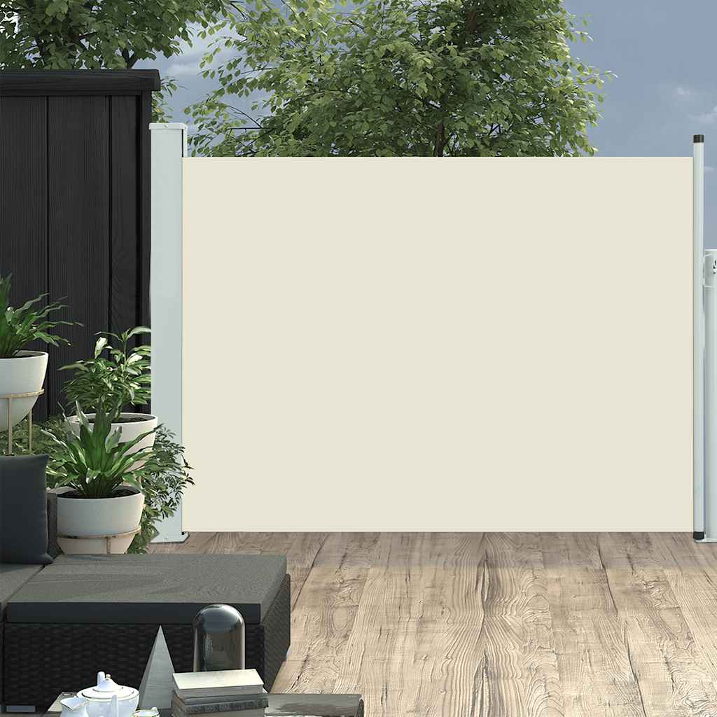 Vidaxl Gaartbildschierm verlängert 100x500 cm Crème