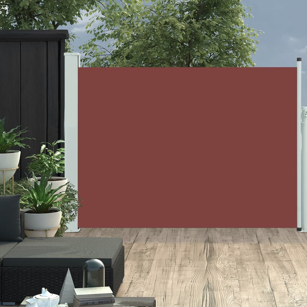 Vidaxl Garden Screen Wyciągalny 100x500 cm brąz