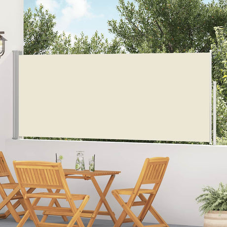 Vidaxl tuinscherm uittrekbaar 117x514 cm crème