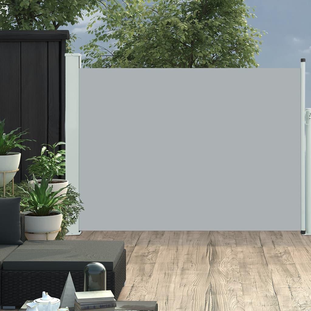 Vidaxl Garden Screen Wyciągalny 120x500 cm szary