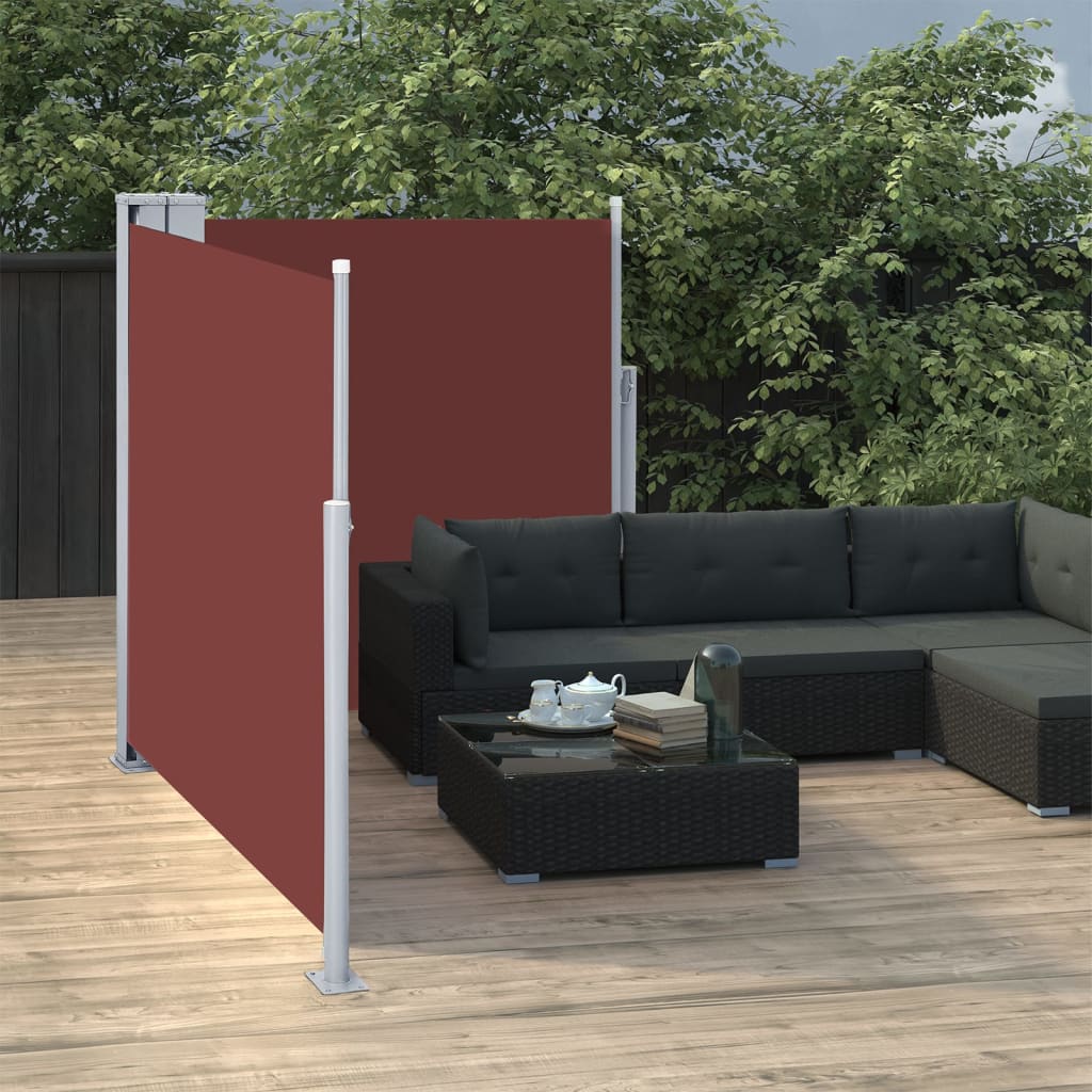 Pare-brise Vidaxl extensible 100x600 cm brun