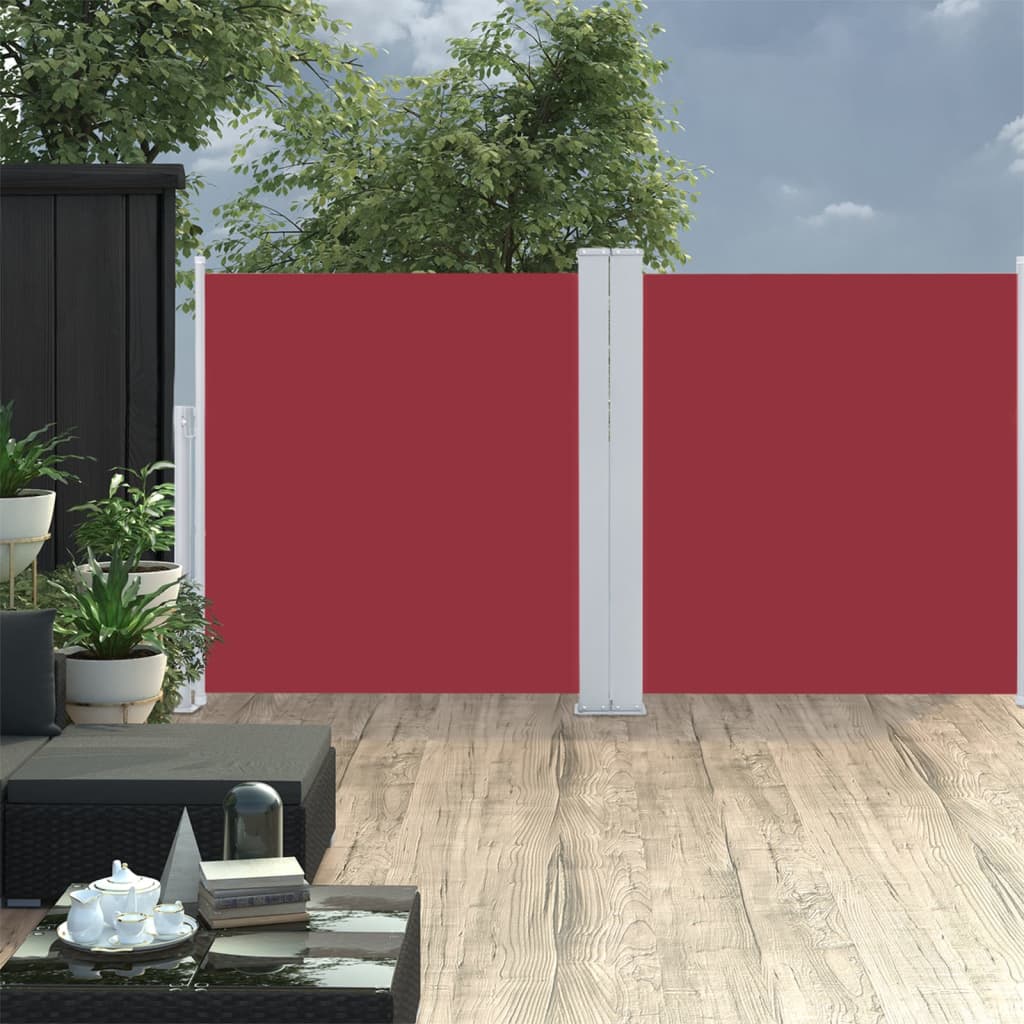 Vidaxl windscherm uittrekbaar 100x600 cm rood