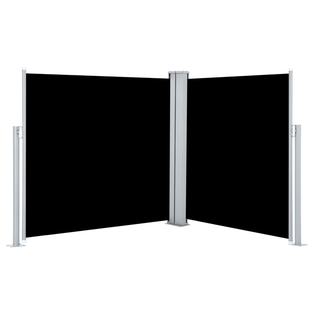 Pare-brise Vidaxl extensible 120x600 cm noir