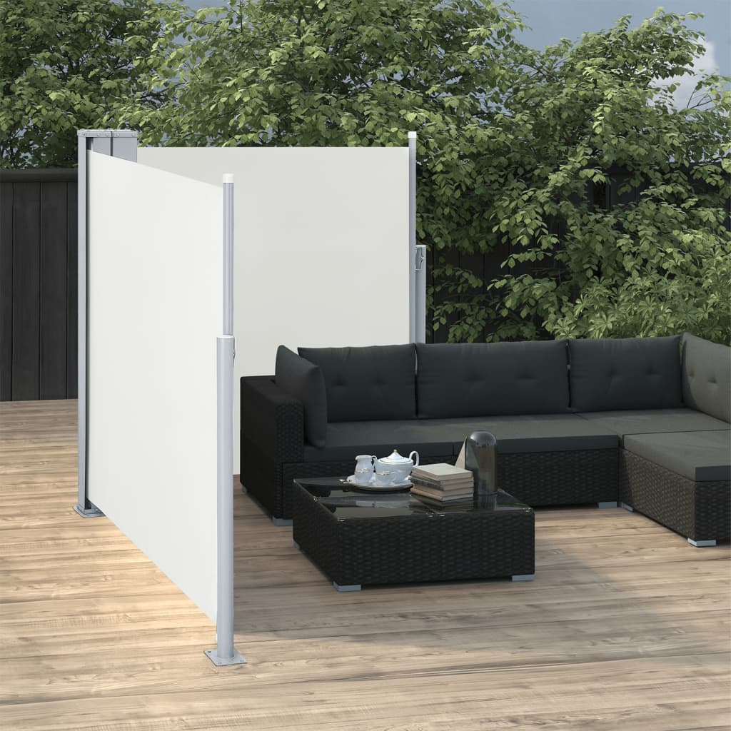 Vidaxl parabrezza estendibile da 120x600 cm crema