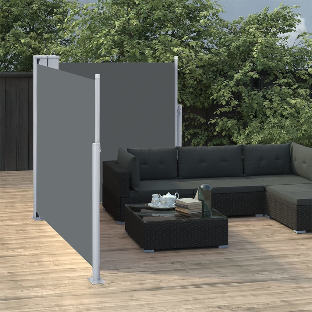 VIDAXL Parature estendibile da 120x600 cm antracite