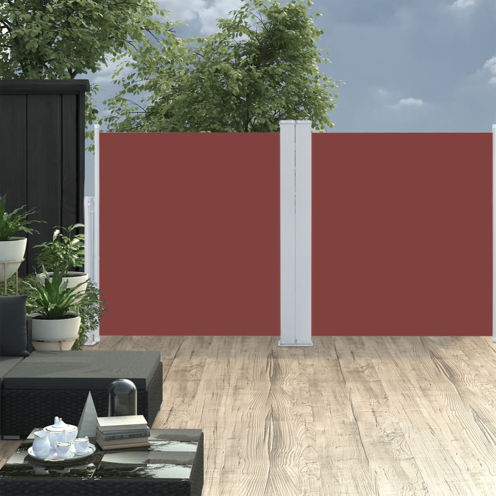 Pare-brise Vidaxl extensible 120x600 cm brun