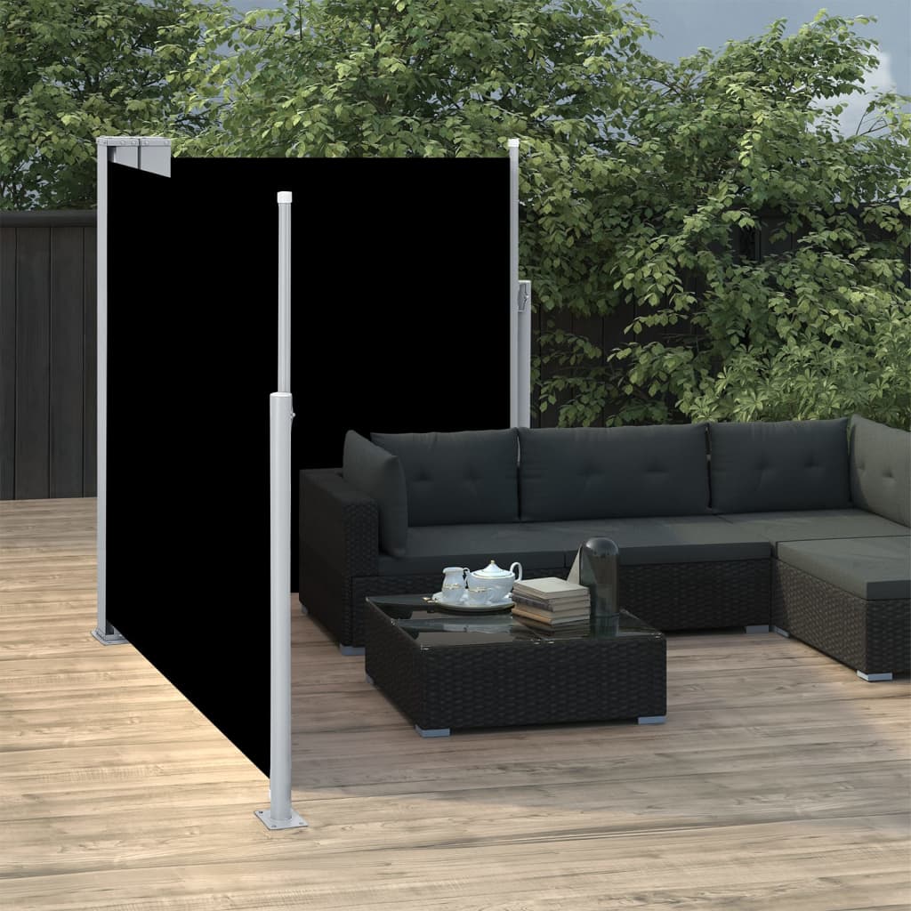 VIDAXL Parature estendibile 140x600 cm nero