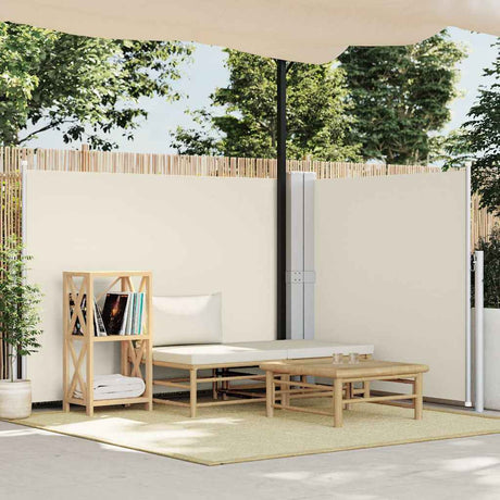 Vidaxl windscherm uittrekbaar 140x600 cm crème