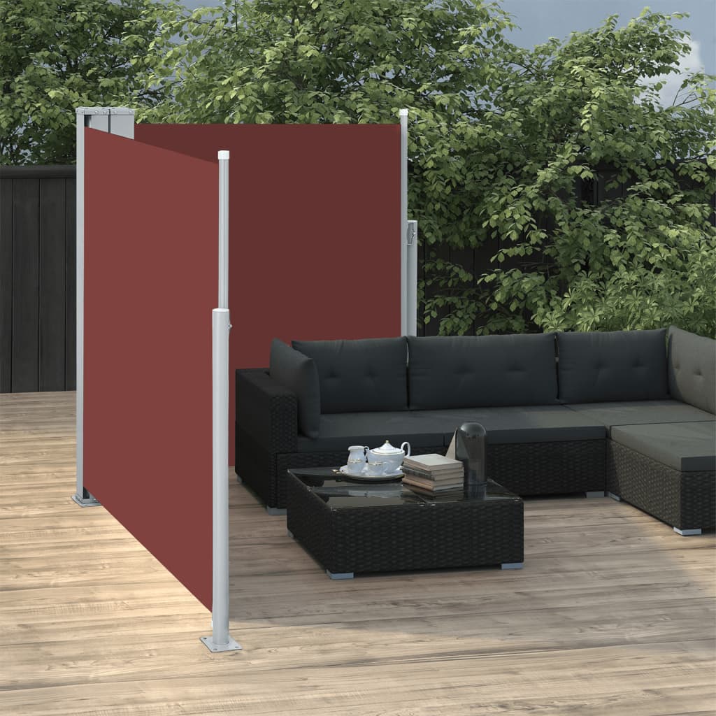 Pare-brise Vidaxl extensible 140x600 cm brun