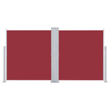 Vidaxl windscherm uittrekbaar 140x600 cm rood