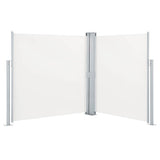 Vidaxl tuinscherm uittrekbaar dubbel 170x600 cm crème
