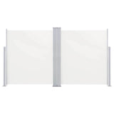 Vidaxl tuinscherm uittrekbaar dubbel 170x600 cm crème