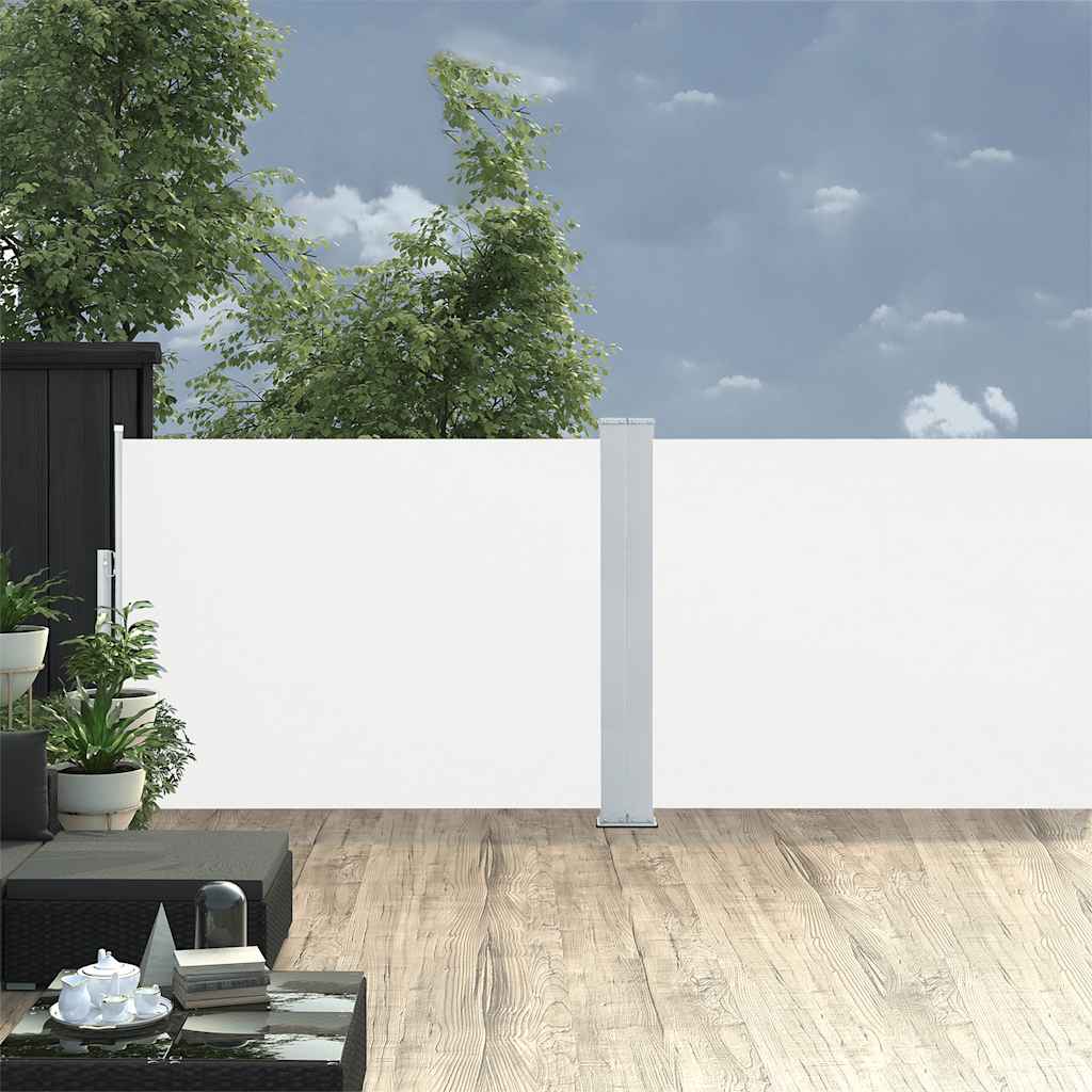 Pare-brise Vidaxl extensible 100x1000 cm crème