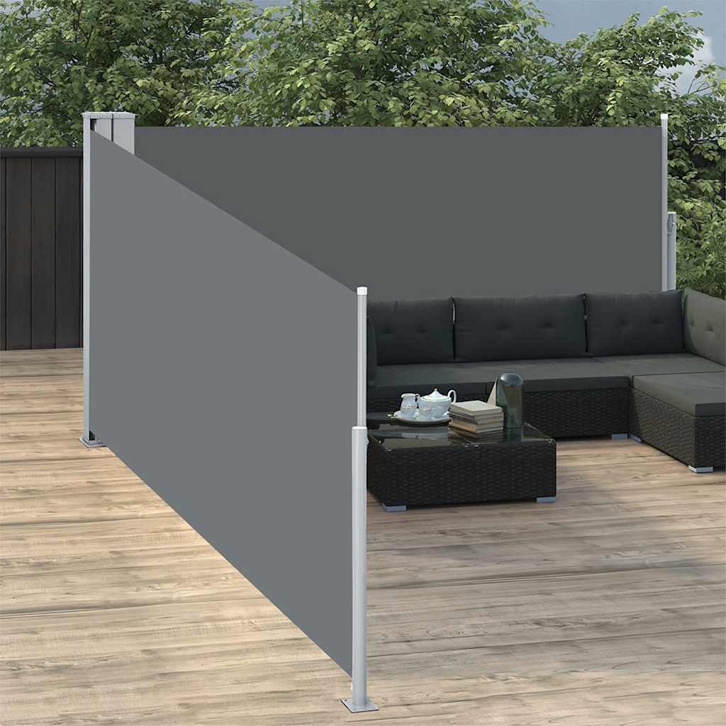 Pare-brise vidaxl extensible 100x1000 cm anthracite