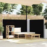 Vidaxl windscherm uittrekbaar 120x1000 cm zwart