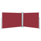 Vidaxl windscherm uittrekbaar 120x1000 cm rood