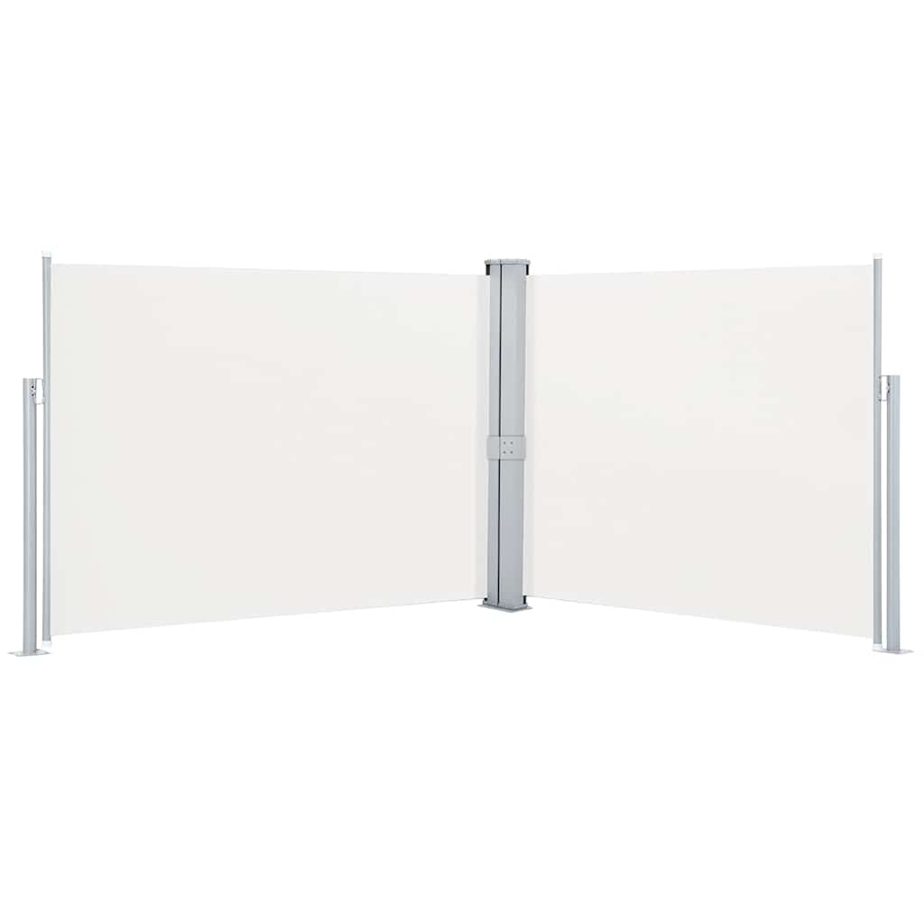 Vidaxl windscherm uittrekbaar 170x1000 cm crème