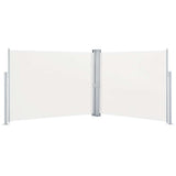 Vidaxl windscherm uittrekbaar 170x1000 cm crème