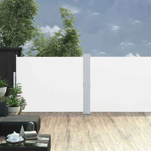Vidaxl windscherm uittrekbaar 170x1000 cm crème