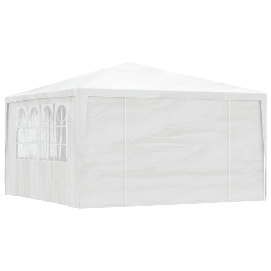 Tente de fête vidaxl avec murs latéraux professionnels 90 g m² 4x4 m blanc