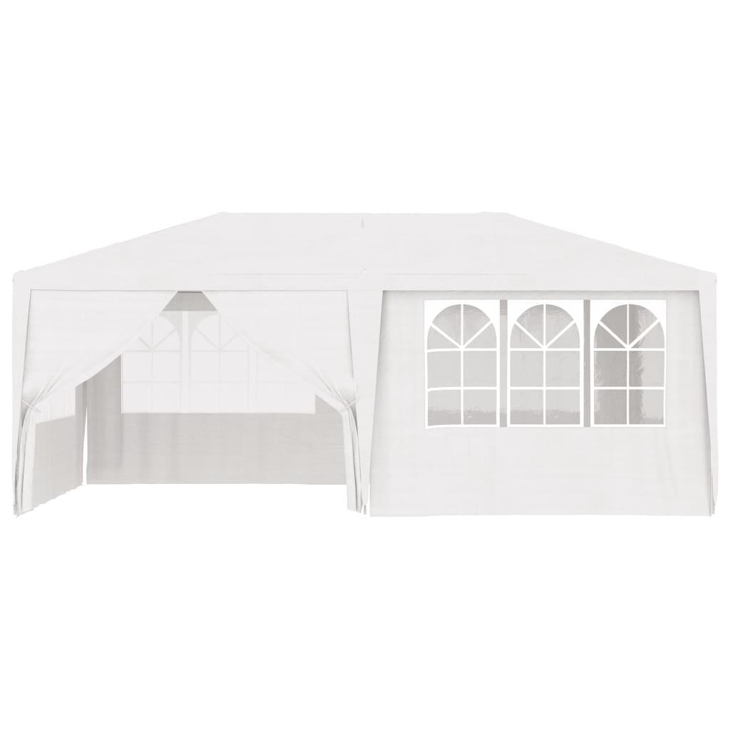 Tenda per feste Vidaxl con pareti laterali professionali 90 g m² 4x6 m bianco