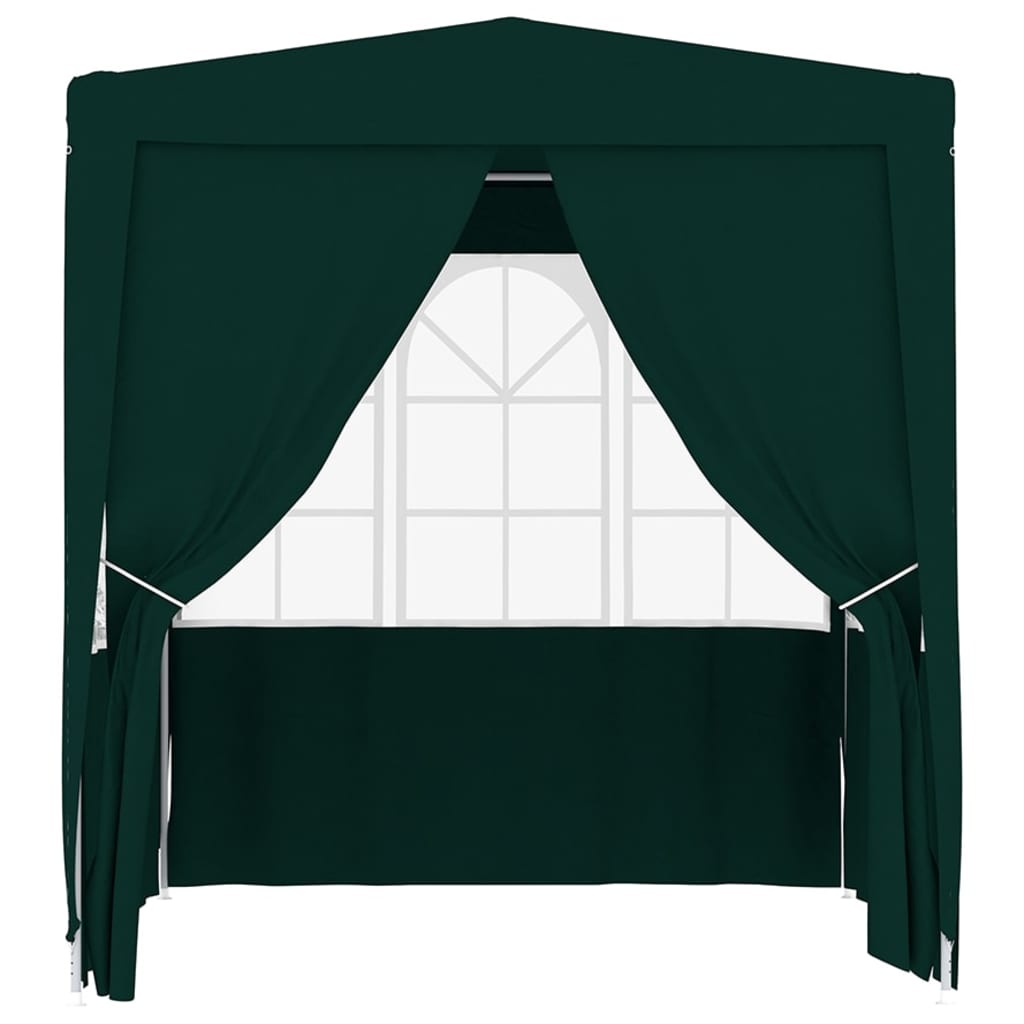 Tente de fête Vidaxl avec murs latéraux professionnels 90 g m² 2x2 m vert