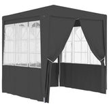 Tenda per feste Vidaxl con pareti professionali 90 g m² 2,5x2,5 m antracite