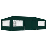 Tienda de fiesta Vidaxl con paredes laterales Professional 90 g m² 4x9 m verde