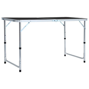 Vidaxl campingtafel inklapbaar 120x60 cm aluminium grijs