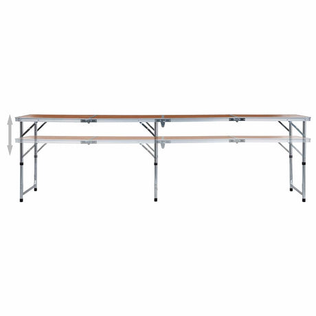 Vidaxl campingtafel inklapbaar 240x60 cm aluminium