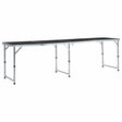Vidaxl campingtafel inklapbaar 240x60 cm aluminium grijs