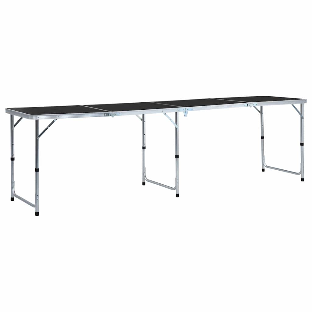 Vidaxl campingtafel inklapbaar 240x60 cm aluminium grijs