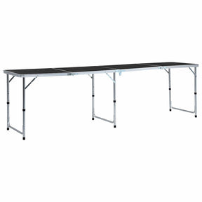 Vidaxl campingtafel inklapbaar 240x60 cm aluminium grijs