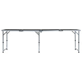Vidaxl campingtafel inklapbaar 240x60 cm aluminium grijs