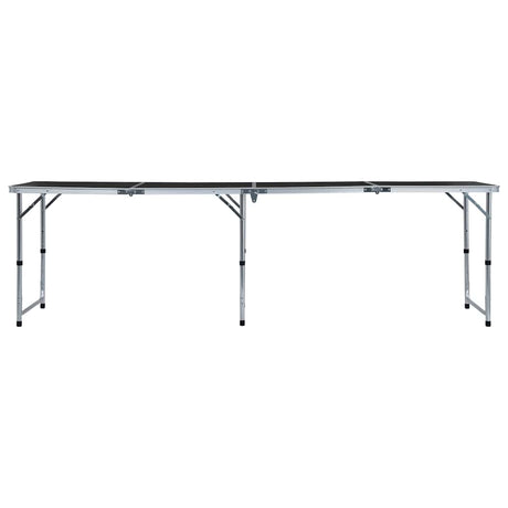 Vidaxl campingtafel inklapbaar 240x60 cm aluminium grijs