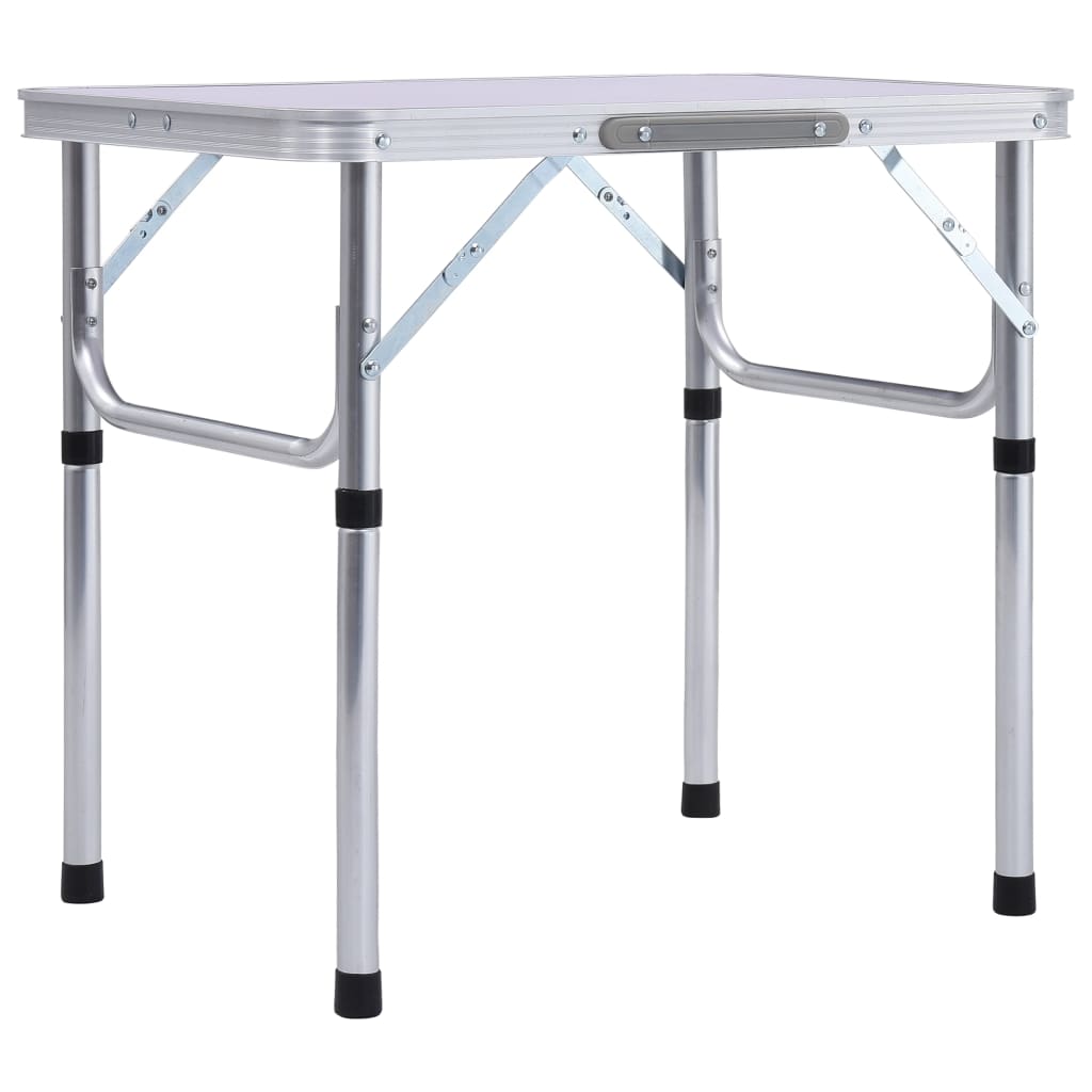 Vidaxl campingtafel inklapbaar 60x45 cm aluminium wit
