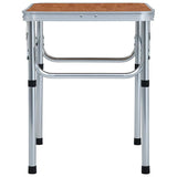 Vidaxl campingtafel inklapbaar 60x45 cm aluminium