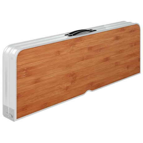 Vidaxl campingtafel inklapbaar met 2 banken aluminium bruin