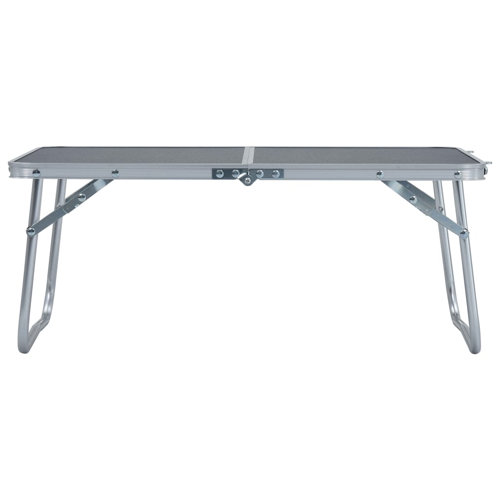 Vidaxl Camping Table Plegable 60x40 cm de aluminio gris