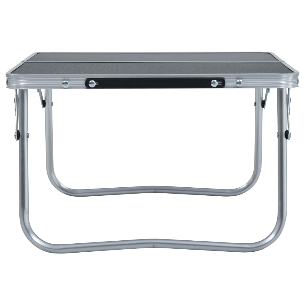 Vidaxl Camping Table Plegable 60x40 cm de aluminio gris