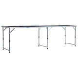 Vidaxl Béier Pong Table flappbar 240 cm schwaarz