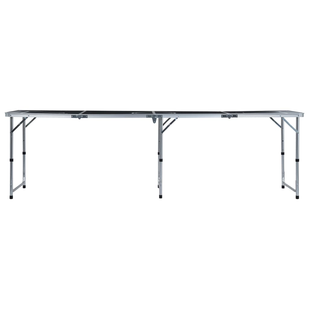 Vidaxl Béier Pong Table flappbar 240 cm schwaarz