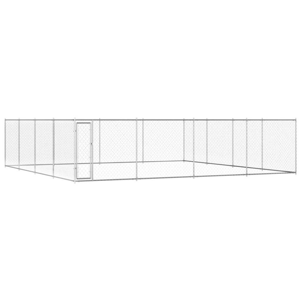 Perrera de perros Vidaxl para 760x760x185 cm de acero galvanizado